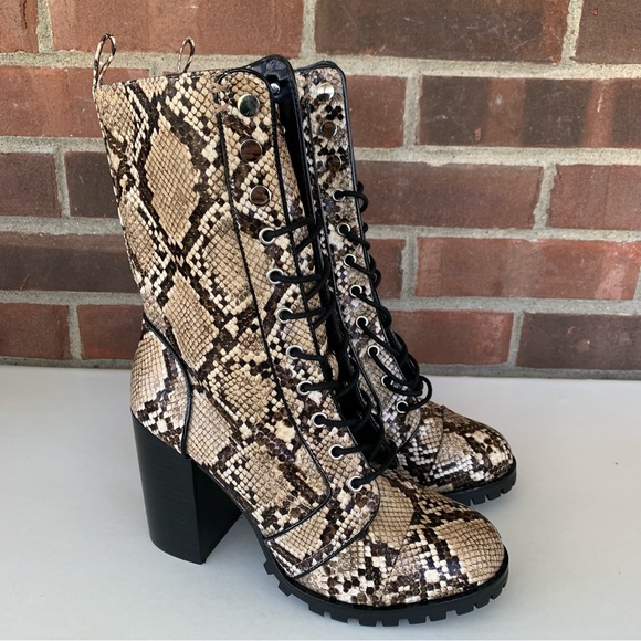 Dolce Vita Shoes - Dolce Vita Womens Ayleen Tan animal pring Mid-Calf Boots block heel US 7 M MINT